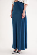 Oil Long satin skirt with elastic waist 81331