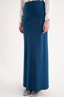 Oil Elastic waist long skirt 81333