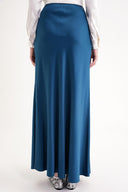 Oil Elastic waist long skirt 81333