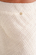 Ecru Elastic waist long skirt 81338