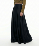 Black High waist skirt with pleated detail 81340