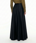 Black High waist skirt with pleated detail 81340
