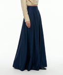 Navy Blue High waist skirt with pleated detail 81340