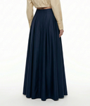 Navy Blue High waist skirt with pleated detail 81340