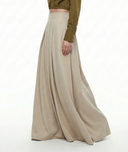 Beige High waist skirt with pleated detail 81340