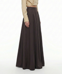 Brown High waist skirt with pleated detail 81340