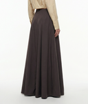 Brown High waist skirt with pleated detail 81340