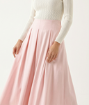 Pink High waist skirt with pleated detail 81340