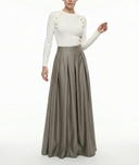 Mink High waist skirt with pleated detail 81340