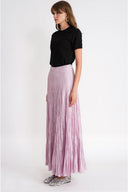 Lilac Long bodice dress with crayon detail 81373