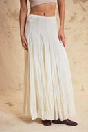 Ecru Long bodice skirt with crayon detail 81373