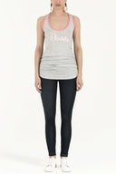 Gray Strappy  cotton  t-shirt 18595