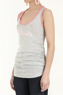Gray Strappy  cotton  t-shirt 18595