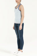 White Low-cut back woven top 18546