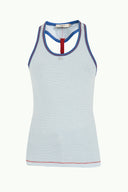 White Low-cut back woven top 18546