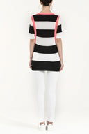 Black Silk  garnished  woven  blouse  18727