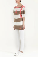 Beige Silk  garnished  woven  blouse  18727