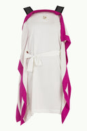 Ecru Contrast colour wide cut blouse 18733