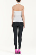 White Halter-neck knitwear blouse 18737