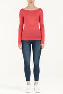 Red Crystal  gem  woven  blouse  18780