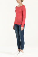 Red Crystal  gem  woven  blouse  18780