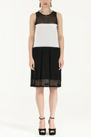 White File woven  knit  dress  28005