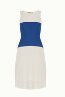 Blue File woven  knit  dress  28005
