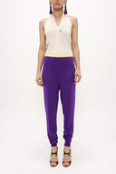 Purple Wrapped knitwear jumpsuit 28011