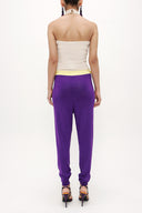 Purple Wrapped knitwear jumpsuit 28011