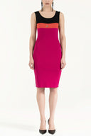 Fuchsia Sleeveless knit  dress  28018