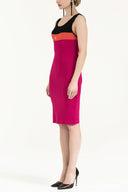 Fuchsia Sleeveless knit  dress  28018