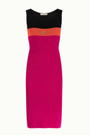 Fuchsia Sleeveless knit  dress  28018