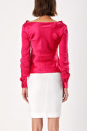Fuchsia Silk blouse 18816