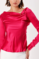 Fuchsia Silk blouse 18816