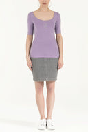 Lilac Crystal  gem  woven  blouse  18887