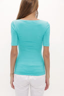 Mint Crystal  gem  woven  blouse  18887