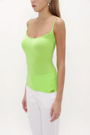 Green Spaghetti straps  top 18891