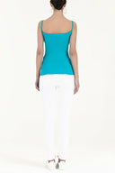 Turquoise Spaghetti straps  top 18891