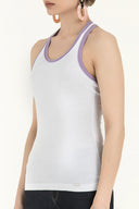 White Lilac Knitted cotton tanktop 18914
