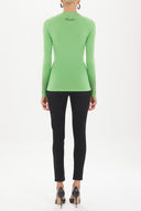 Green Crystal gem knitwear blouse 18957