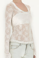 Ecru Lace blouse 18982