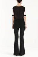 Pink Strappy  wide cut woven  blouse  18991