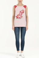 Red Lace  strappy   blouse  18992