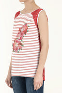 Red Lace  strappy   blouse  18992