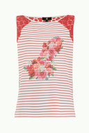 Red Lace  strappy   blouse  18992