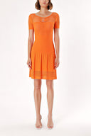 Orange PATTERN KNITWEAR DRESS 28232