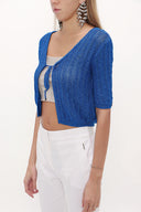 Blue Knit  cardigan  28248