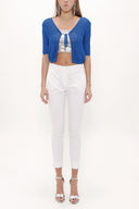 Blue Knit  cardigan  28248