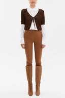 Brown Knit  cardigan  28248