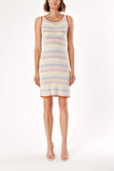 Ecru STRIPED KNITWEAR DRESS 28249
